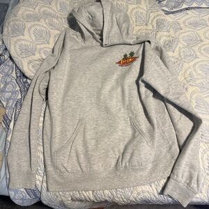 Stylish Gray Hoodie with Embroidered Design